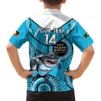 Custom NRL Sharks NAIDOC Week Kid Hawaiian Shirt Keep The Fire Burning Indigenous Art