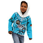 Custom NRL Sharks NAIDOC Week Kid Hoodie Keep The Fire Burning Indigenous Art