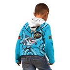 Custom NRL Sharks NAIDOC Week Kid Hoodie Keep The Fire Burning Indigenous Art