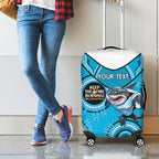 Custom NRL Sharks NAIDOC Week Luggage Cover Keep The Fire Burning Indigenous Art