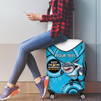 Custom NRL Sharks NAIDOC Week Luggage Cover Keep The Fire Burning Indigenous Art