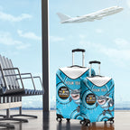 Custom NRL Sharks NAIDOC Week Luggage Cover Keep The Fire Burning Indigenous Art