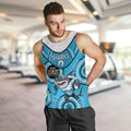 Custom NRL Sharks NAIDOC Week Men Tank Top Keep The Fire Burning Indigenous Art