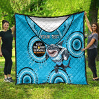 Custom NRL Sharks NAIDOC Week Quilt Keep The Fire Burning Indigenous Art