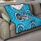 Custom NRL Sharks NAIDOC Week Quilt Keep The Fire Burning Indigenous Art