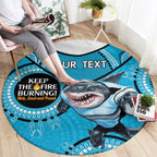 Custom NRL Sharks NAIDOC Week Round Carpet Keep The Fire Burning Indigenous Art