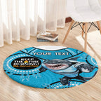 Custom NRL Sharks NAIDOC Week Round Carpet Keep The Fire Burning Indigenous Art