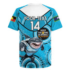 Custom NRL Sharks NAIDOC Week Rugby Jersey Keep The Fire Burning Indigenous Art