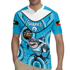 Custom NRL Sharks NAIDOC Week Rugby Jersey Keep The Fire Burning Indigenous Art
