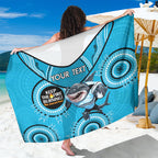 Custom NRL Sharks NAIDOC Week Sarong Keep The Fire Burning Indigenous Art
