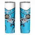 NRL Sharks NAIDOC Week Skinny Tumbler Keep The Fire Burning Indigenous Art