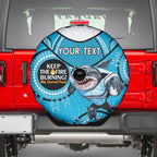 Custom NRL Sharks NAIDOC Week Spare Tire Cover Keep The Fire Burning Indigenous Art
