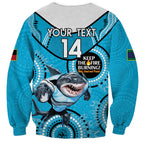 Custom NRL Sharks NAIDOC Week Sweatshirt Keep The Fire Burning Indigenous Art