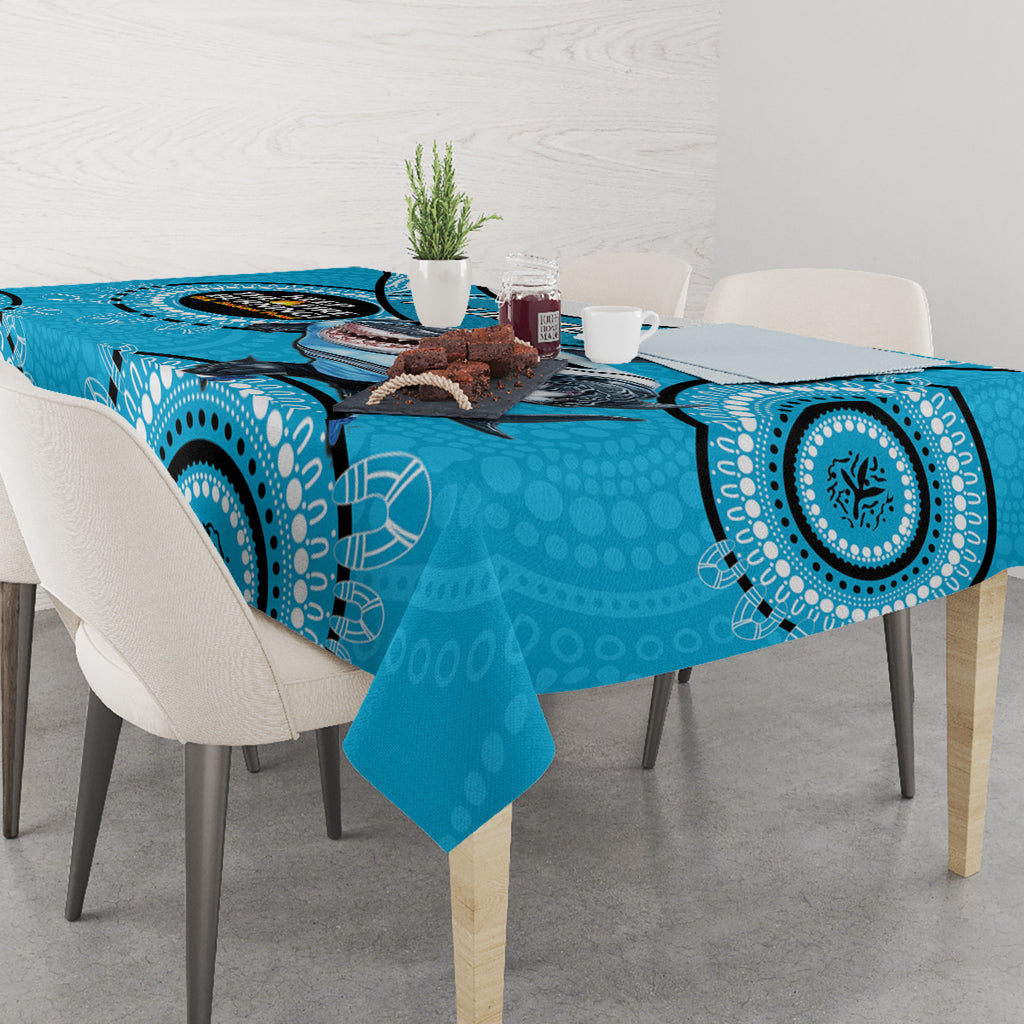 Custom NRL Sharks NAIDOC Week Tablecloth Keep The Fire Burning Indigenous Art