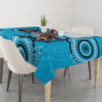 Custom NRL Sharks NAIDOC Week Tablecloth Keep The Fire Burning Indigenous Art
