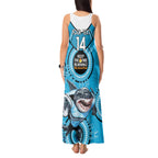 Custom NRL Sharks NAIDOC Week Tank Maxi Dress Keep The Fire Burning Indigenous Art