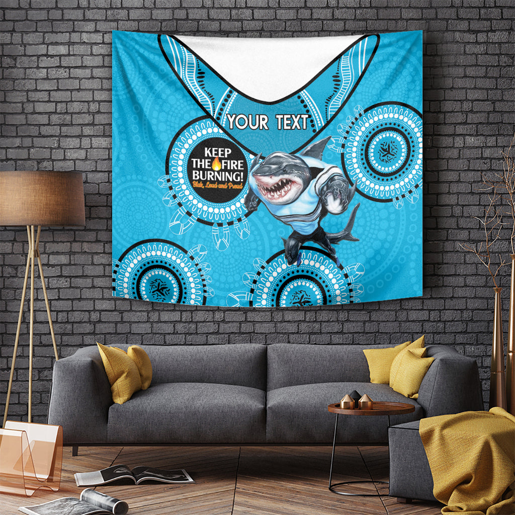 Custom NRL Sharks NAIDOC Week Tapestry Keep The Fire Burning Indigenous Art