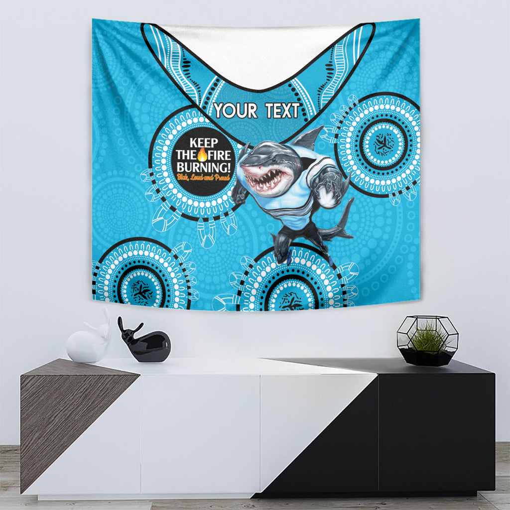 Custom NRL Sharks NAIDOC Week Tapestry Keep The Fire Burning Indigenous Art