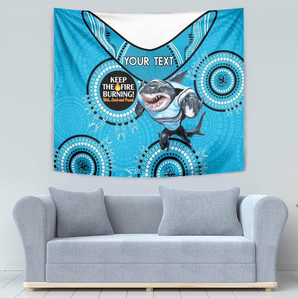 Custom NRL Sharks NAIDOC Week Tapestry Keep The Fire Burning Indigenous Art
