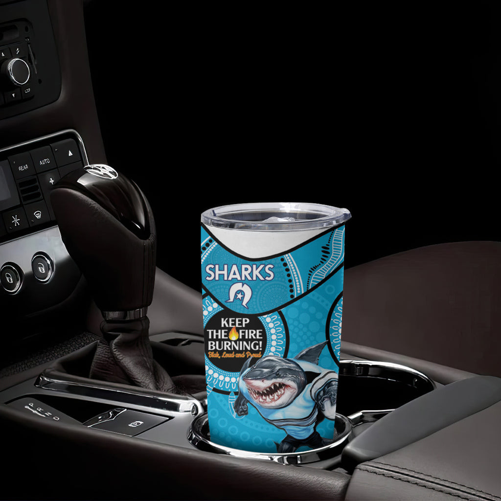 NRL Sharks NAIDOC Week Tumbler Cup Keep The Fire Burning Indigenous Art