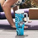 NRL Sharks NAIDOC Week Tumbler With Handle Keep The Fire Burning Indigenous Art