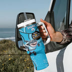NRL Sharks NAIDOC Week Tumbler With Handle Keep The Fire Burning Indigenous Art