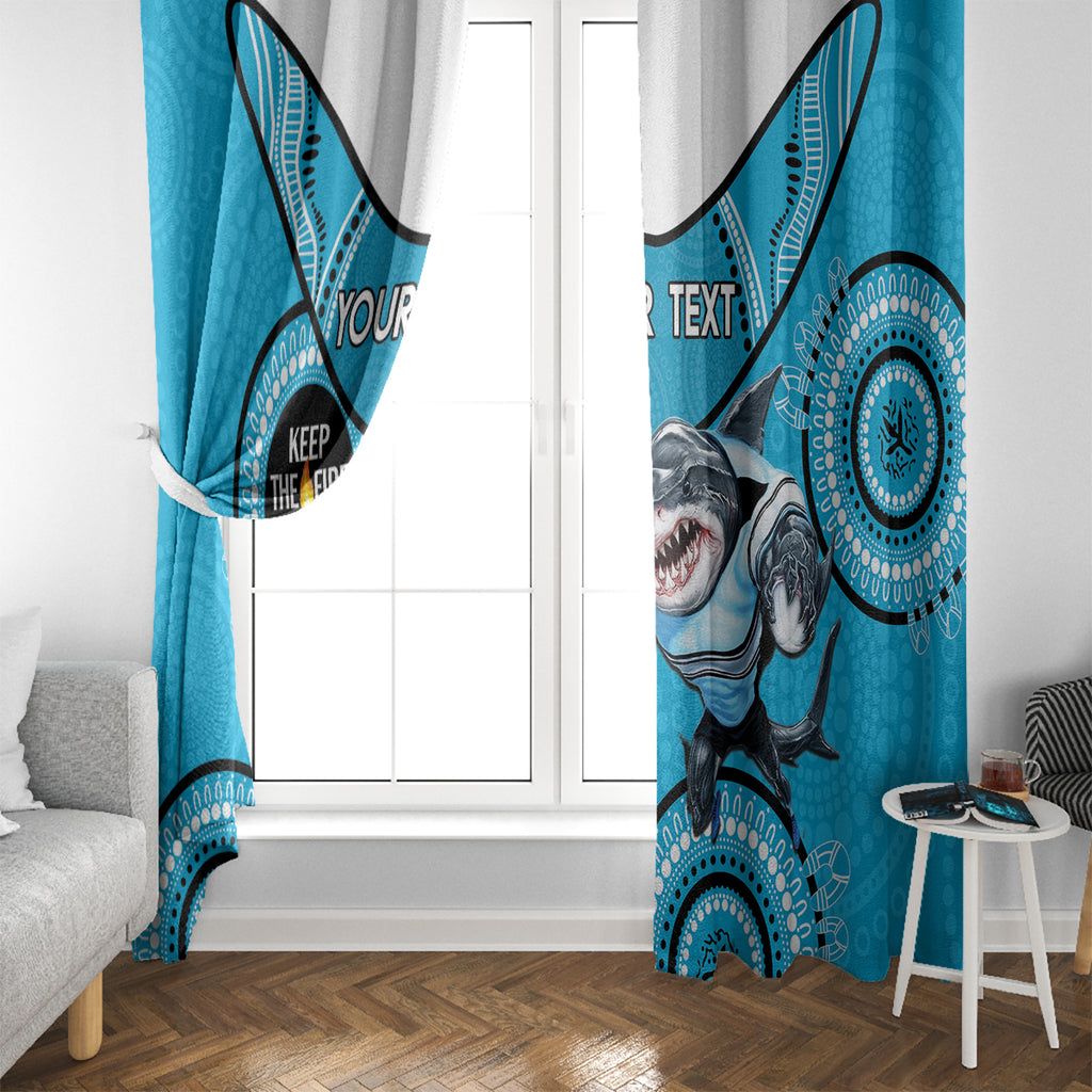 Custom NRL Sharks NAIDOC Week Window Curtain Keep The Fire Burning Indigenous Art