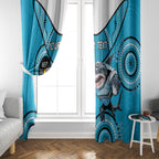 Custom NRL Sharks NAIDOC Week Window Curtain Keep The Fire Burning Indigenous Art