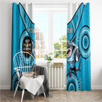 Custom NRL Sharks NAIDOC Week Window Curtain Keep The Fire Burning Indigenous Art