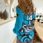 Custom NRL Sharks NAIDOC Week Women Casual Shirt Keep The Fire Burning Indigenous Art