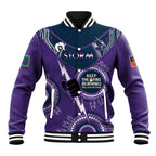 Custom NRL Storm NAIDOC Week Baseball Jacket Keep The Fire Burning Indigenous Art