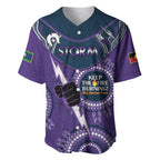 Custom NRL Storm NAIDOC Week Baseball Jersey Keep The Fire Burning Indigenous Art