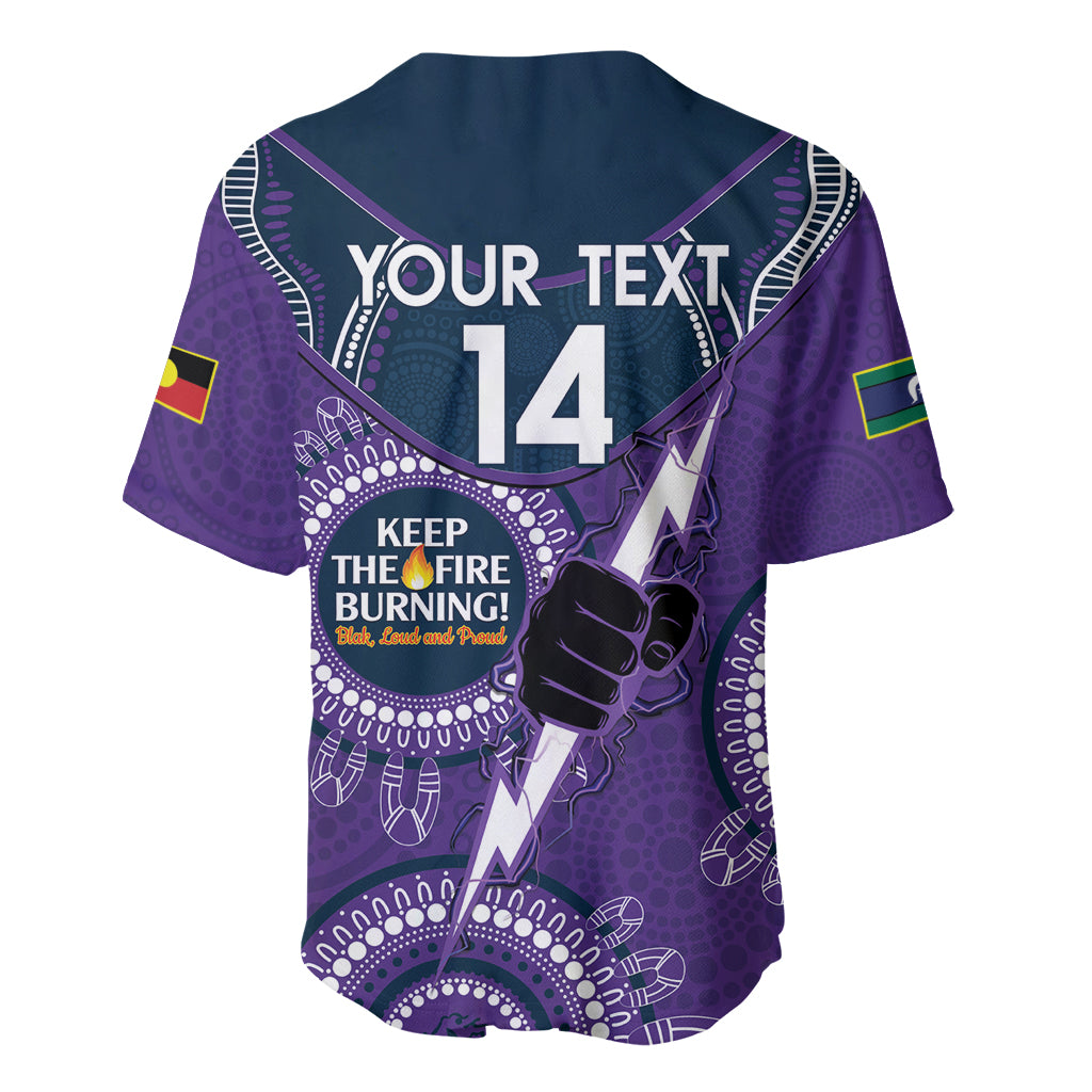 Custom NRL Storm NAIDOC Week Baseball Jersey Keep The Fire Burning Indigenous Art
