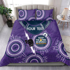 Custom NRL Storm NAIDOC Week Bedding Set Keep The Fire Burning Indigenous Art