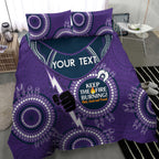 Custom NRL Storm NAIDOC Week Bedding Set Keep The Fire Burning Indigenous Art