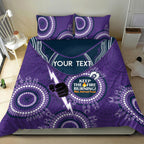 Custom NRL Storm NAIDOC Week Bedding Set Keep The Fire Burning Indigenous Art