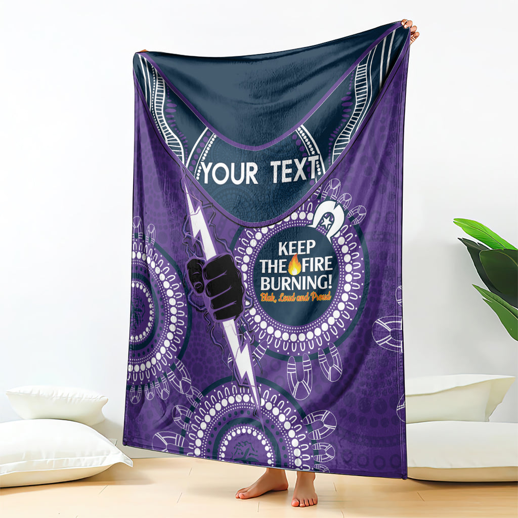 Custom NRL Storm NAIDOC Week Blanket Keep The Fire Burning Indigenous Art