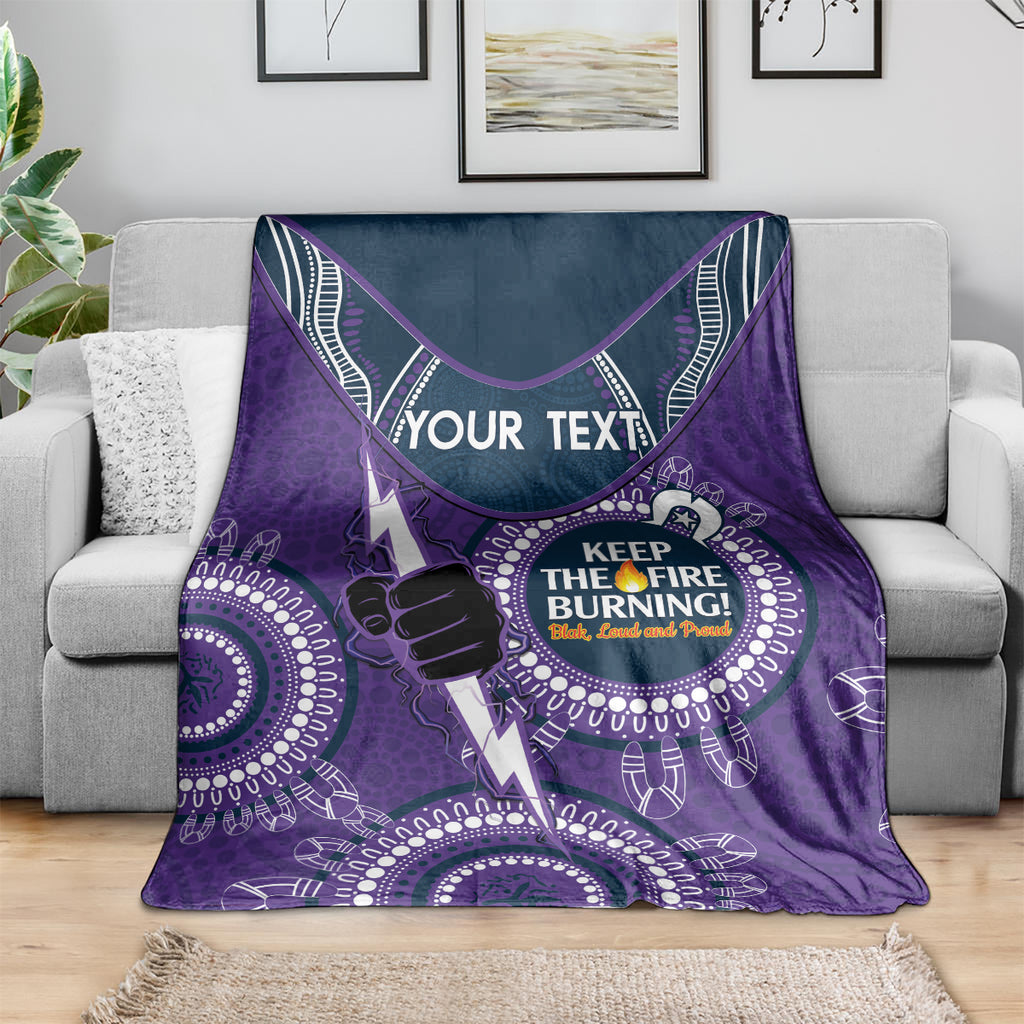 Custom NRL Storm NAIDOC Week Blanket Keep The Fire Burning Indigenous Art
