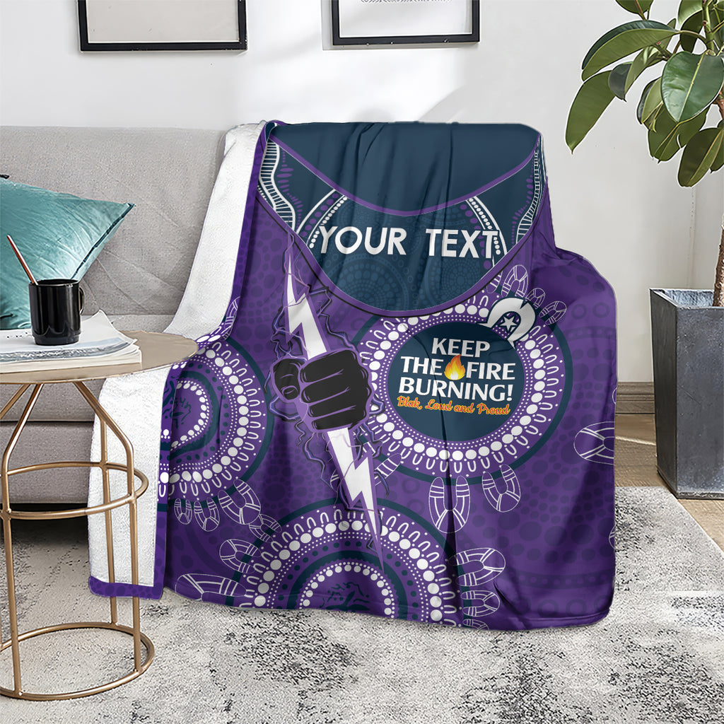 Custom NRL Storm NAIDOC Week Blanket Keep The Fire Burning Indigenous Art