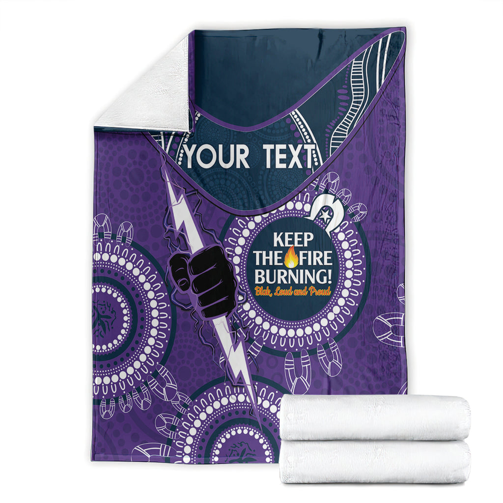Custom NRL Storm NAIDOC Week Blanket Keep The Fire Burning Indigenous Art
