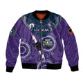 Custom NRL Storm NAIDOC Week Bomber Jacket Keep The Fire Burning Indigenous Art