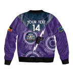 Custom NRL Storm NAIDOC Week Bomber Jacket Keep The Fire Burning Indigenous Art