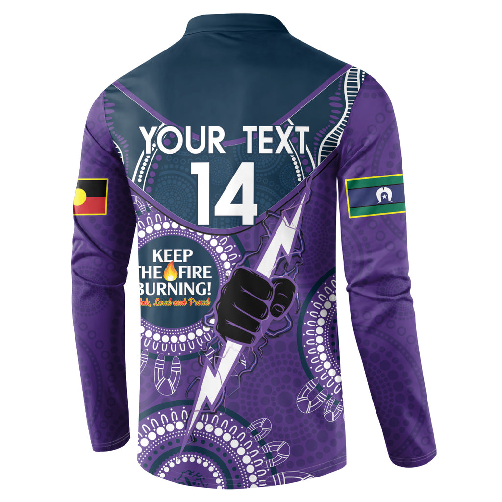 Custom NRL Storm NAIDOC Week Button Sweatshirt Keep The Fire Burning Indigenous Art