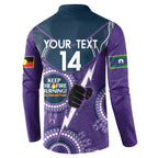 Custom NRL Storm NAIDOC Week Button Sweatshirt Keep The Fire Burning Indigenous Art
