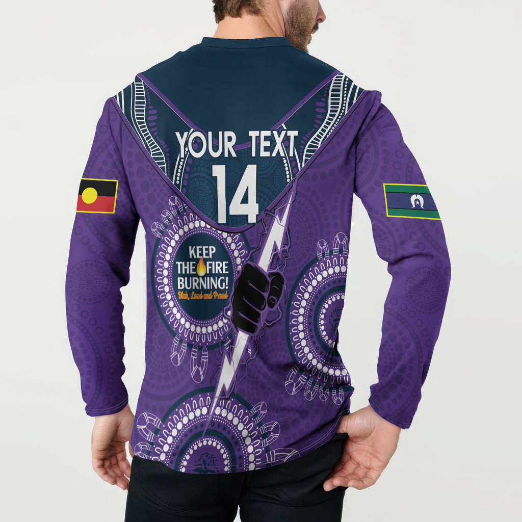 Custom NRL Storm NAIDOC Week Button Sweatshirt Keep The Fire Burning Indigenous Art