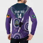 Custom NRL Storm NAIDOC Week Button Sweatshirt Keep The Fire Burning Indigenous Art