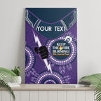Custom NRL Storm NAIDOC Week Canvas Wall Art Keep The Fire Burning Indigenous Art