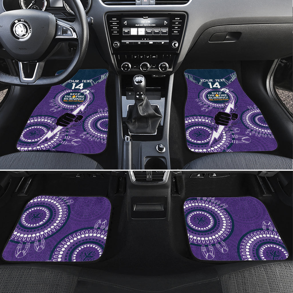 Custom NRL Storm NAIDOC Week Car Mats Keep The Fire Burning Indigenous Art