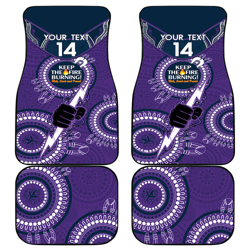 Custom NRL Storm NAIDOC Week Car Mats Keep The Fire Burning Indigenous Art