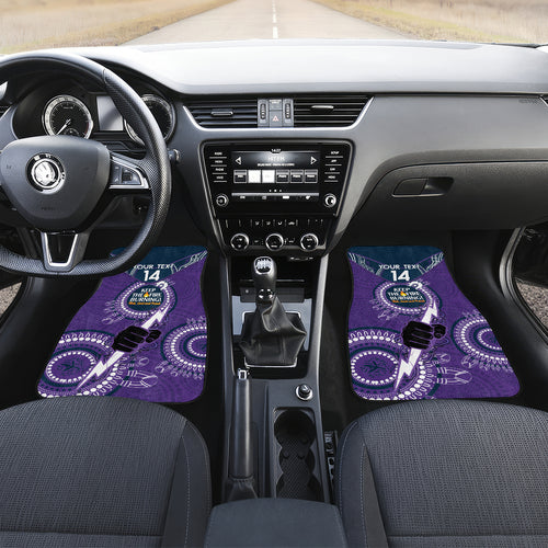 Custom NRL Storm NAIDOC Week Car Mats Keep The Fire Burning Indigenous Art